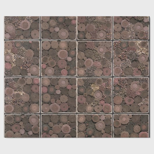 Abstraktes aufgerolltes Seil-Verpackungs-Papier Geschenkpapier (Saum)