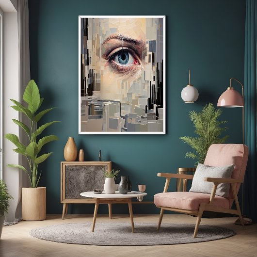 Abstraktes Auge - geometrische Vision Art Poster