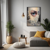 Abstraktes Auge - geometrische Vision Art Poster