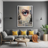 Abstraktes Auge - geometrische Vision Art Poster
