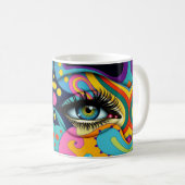 abstraktes Auge Kaffeetasse (VorderseiteRechts)