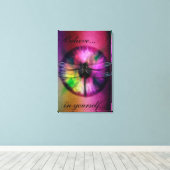 Abstraktes Auge mit Libelle Leinwanddruck (Insitu (Holzboden))