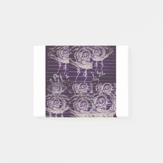 Abstraktes Auge Post-it Klebezettel (Vorderseite)