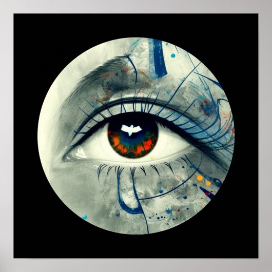 Abstraktes Auge Poster (Vorne)