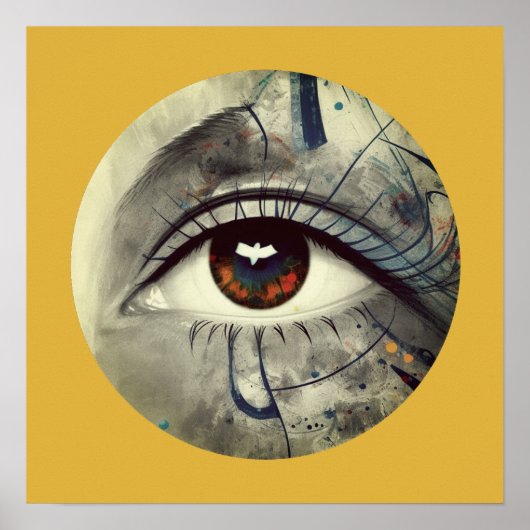 Abstraktes Auge Poster (Vorne)