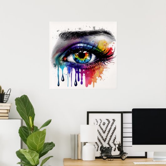 Abstraktes Auge Poster (Heimbüro)