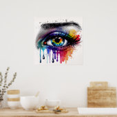 Abstraktes Auge Poster (Küche)