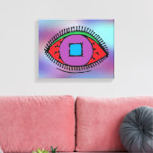 Abstraktes Auge Zeichnend Leinwanddruck (Insitu (Wohnzimmer))