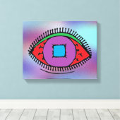 Abstraktes Auge Zeichnend Leinwanddruck (Insitu (Holzboden))