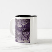 Abstraktes Auge Zweifarbige Tasse (Vorderseite Links)