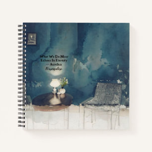 Abstraktes Aurelius Eternity Quote Journal Notizblock