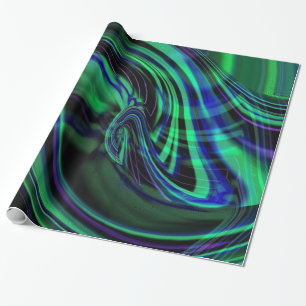 Abstraktes Aurora-Borealis-Geschenkpapier Geschenkpapier