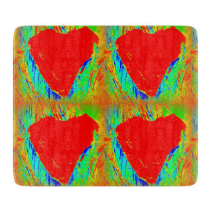 abstraktes Ausschnitbrett der roten Herzen Schneidebrett