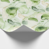 Abstraktes Avocado-Grün Geschenkpapier (Ecke)