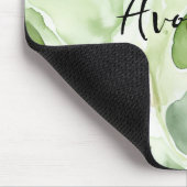 Abstraktes Avocado-Grün Mousepad (Ecke)