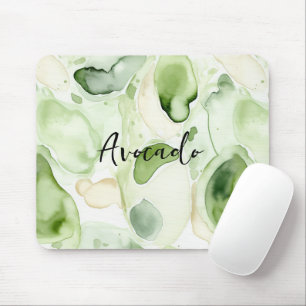 Abstraktes Avocado-Grün Mousepad