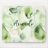 Abstraktes Avocado-Grün Mousepad (Vorne)