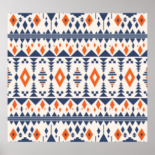 Abstraktes Aztec geometrisches, nahtloses Muster. Poster