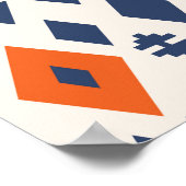 Abstraktes Aztec geometrisches, nahtloses Muster. Poster (Ecke)