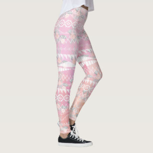 Abstraktes Aztekenkorallenmuster Leggings