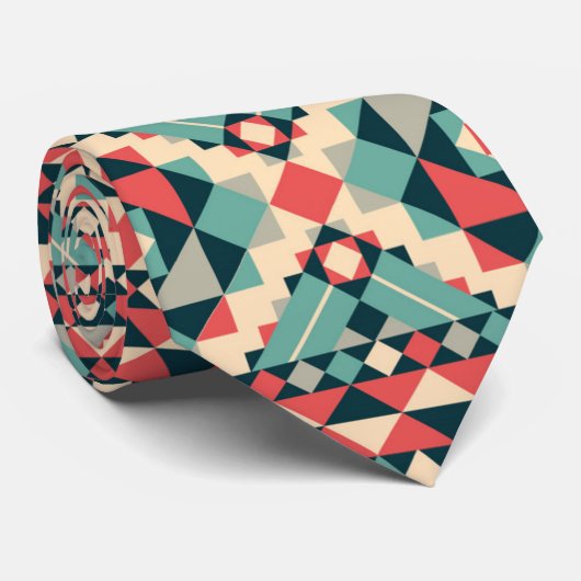 Abstraktes Aztekenmuster Krawatte (Gerollt)