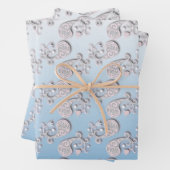 Abstraktes Baby blau und rosa Pastellfarben Geschenkpapier Set (Beispiel)