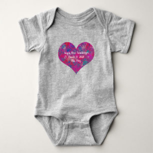 Abstraktes Babydatum Rosa Kaskade Baby Strampler