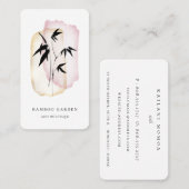 Abstraktes Bambus-Logo Visitenkarte (Vorne/Hinten)