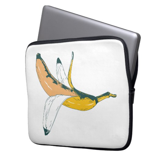 Abstraktes Bananendesign Pop Kunst Laptopschutzhülle (Vorderseite Links)