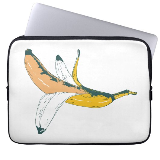 Abstraktes Bananendesign Pop Kunst Laptopschutzhülle (Vorderseite)