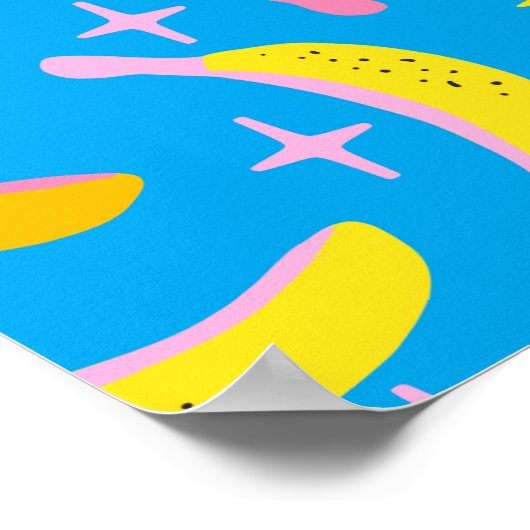 Abstraktes Bananenmuster Poster (Ecke)