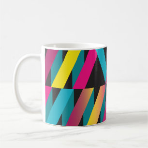 Abstraktes Band: Farbige geometrische Vintage-Opti Kaffeetasse