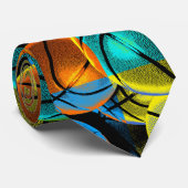 Abstraktes Basketball-Muster Krawatte (Gerollt)