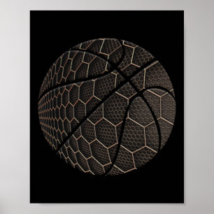Abstraktes Basketballdesign - Motivierend Sport - Poster