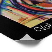 Abstraktes Bass Guitar Poster von ValAries (Ecke)