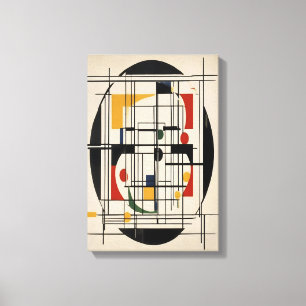 Abstraktes Bauhaus Geometrie Moderne Minimalistisc Leinwanddruck