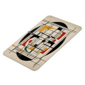 Abstraktes Bauhaus Geometrie Moderne Minimalistisc Magnet (Linke Seite)