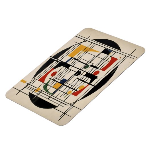 Abstraktes Bauhaus Geometrie Moderne Minimalistisc Magnet (Linke Seite)