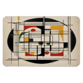 Abstraktes Bauhaus Geometrie Moderne Minimalistisc Magnet (Horizontal)