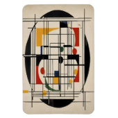 Abstraktes Bauhaus Geometrie Moderne Minimalistisc Magnet (Vertikal)