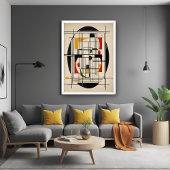 Abstraktes Bauhaus Geometrie Moderne Minimalistisc Poster
