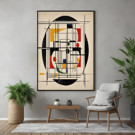 Abstraktes Bauhaus Geometrie Moderne Minimalistisc Poster