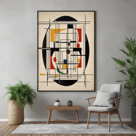 Abstraktes Bauhaus Geometrie Moderne Minimalistisc Poster