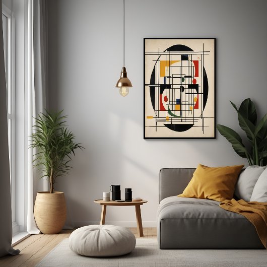 Abstraktes Bauhaus Geometrie Moderne Minimalistisc Poster