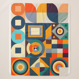 Abstraktes Bauhaus geometrisches Muster Sherpadecke