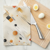 Abstraktes Bauhaus Geschirrtuch (Viertel Falte)