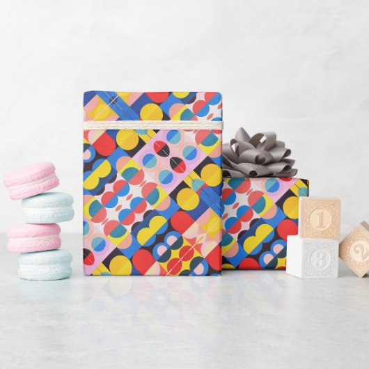 Abstraktes Bauhaus-Musterkunstpapier Geschenkpapier (Babyparty)