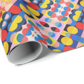 Abstraktes Bauhaus-Musterkunstpapier Geschenkpapier (Rolleneckpunkt)