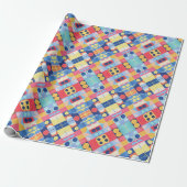 Abstraktes Bauhaus-Musterkunstpapier Geschenkpapier (Ungerollt)