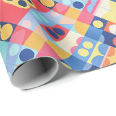 Abstraktes Bauhaus-Musterkunstpapier Geschenkpapier (Rolleneckpunkt)